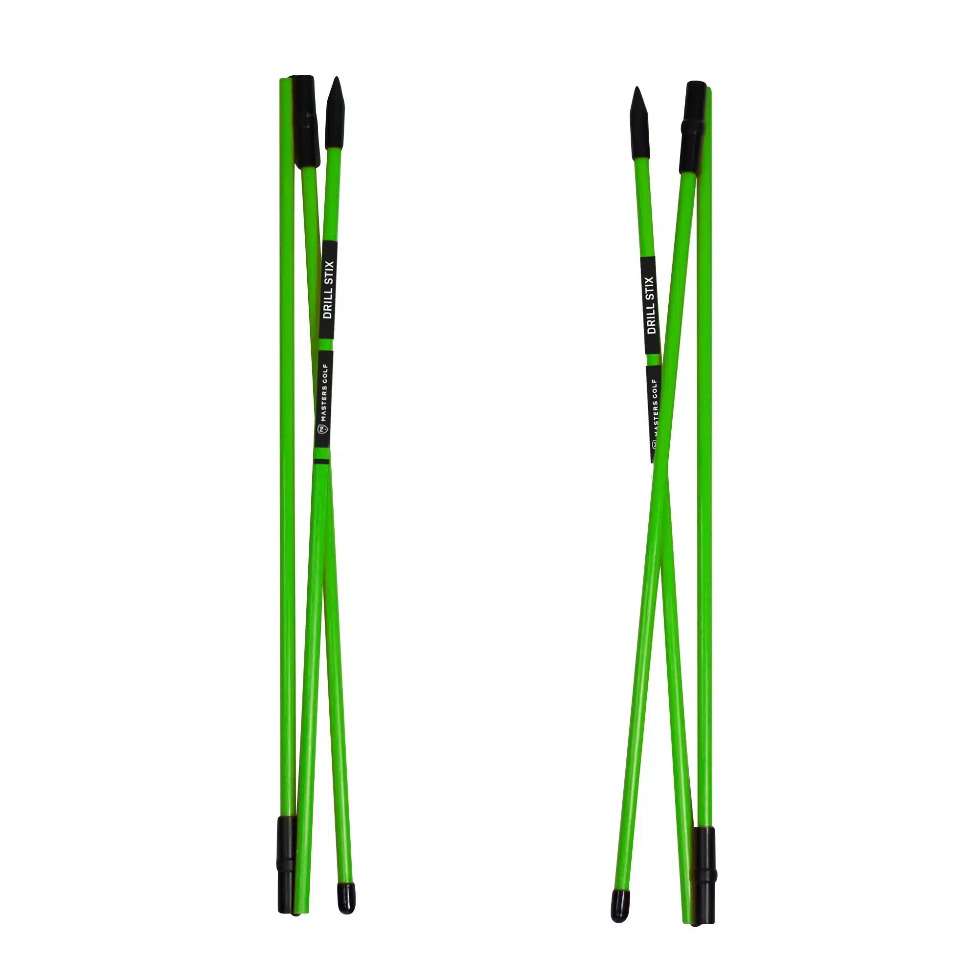 Masters Golf Compact Alignment Drill Stix (45cm Folded) Lime Green