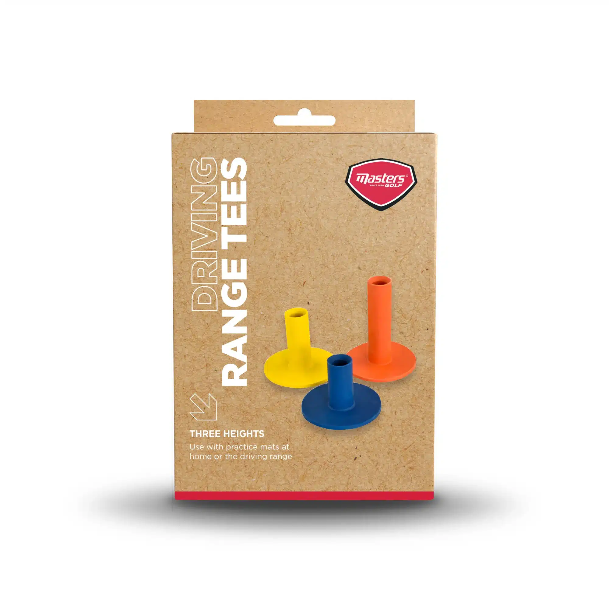 Masters Golf Rubber Range Practice Golf Tees ( Yellow / Orange / Blue) - Image 2